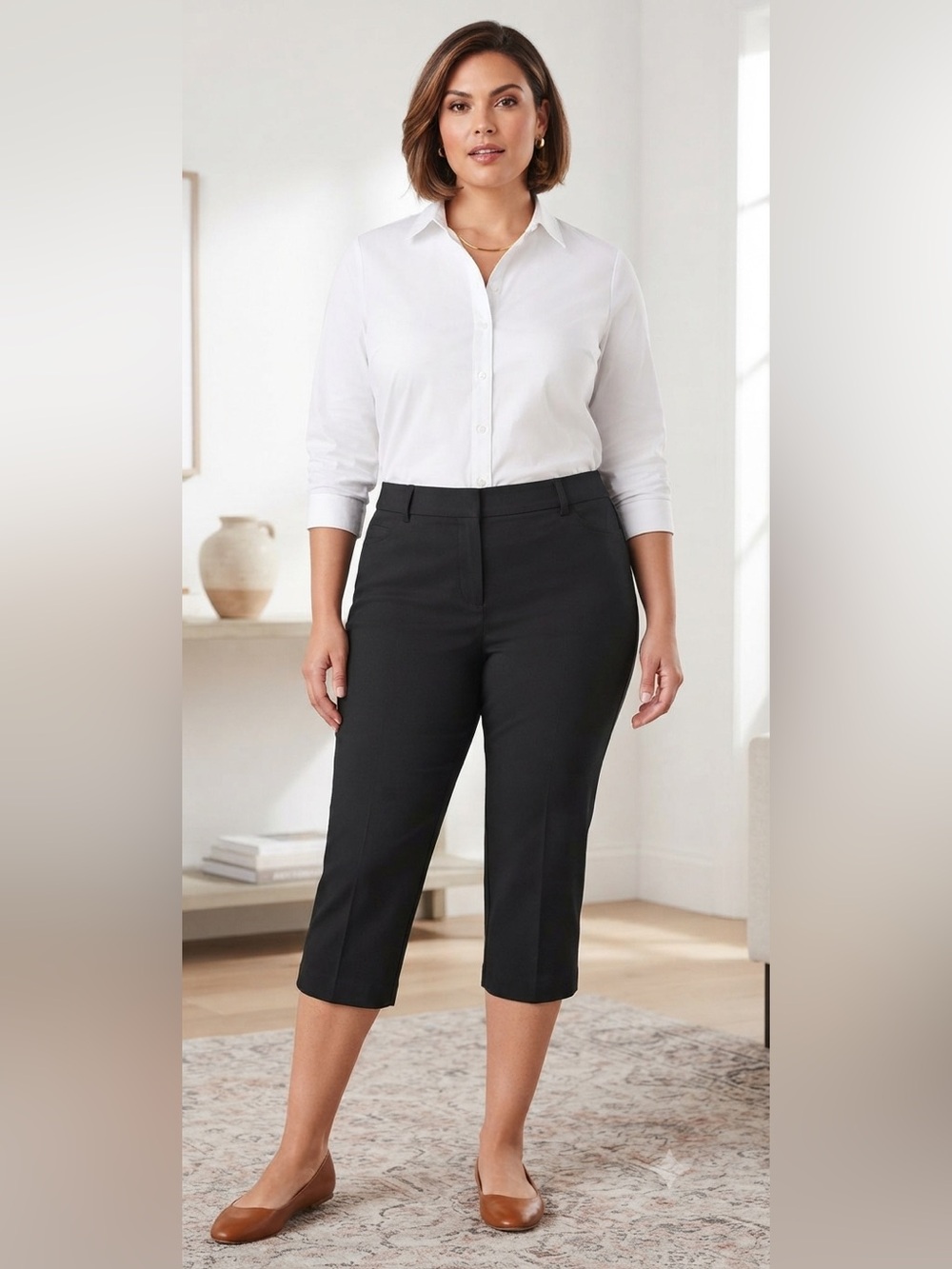 CJ Banks Capri -Moderately Curvy- Black - 24W